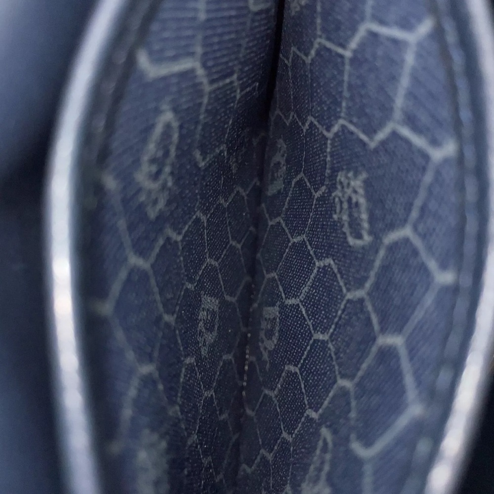 Authentic Christian Dior Leather Navy Chain Shoulder Bag - Picture 12 of 16